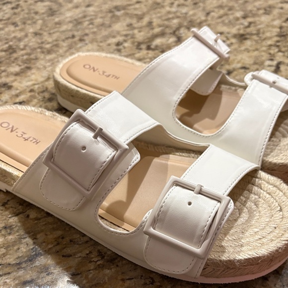 ON 34th Shoes - ON-34™ Women's White Buckle Sandals
